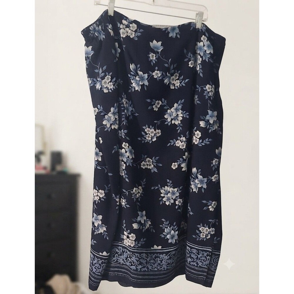 Women's Chaus Skirt Sz 20 Multicolored Floral Button Up Floral